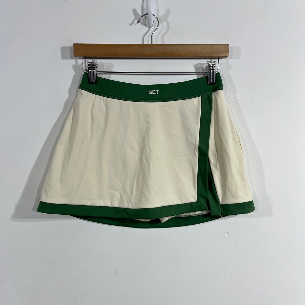 SET ACTIVE Sporty Retro Athleisure Skort Tennis Golf Small Pickleball Ivy League